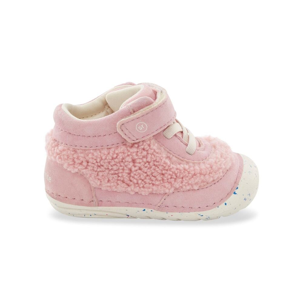 Stride Rite Cedar Bootie Pink Girls Toddler, Size 6M, Suede and Fleece - Picture 2 of 4